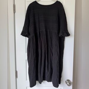 1X Casual Black Women's Dress